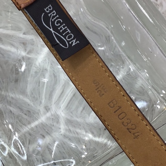 Brighton tan croc embossed narrow belt 28 - Picture 8 of 10